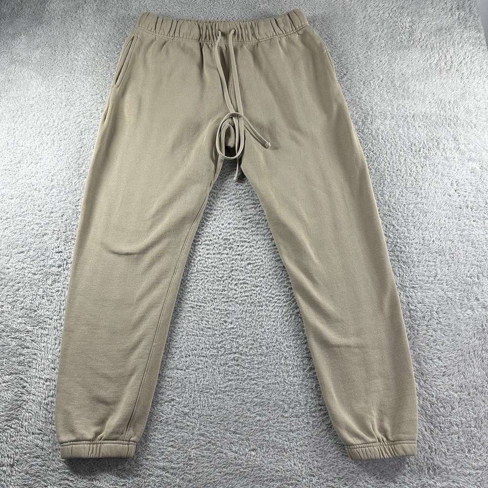 MNML Sweat Pants Mens Large‎ Beige Taupe Brown Cotton Earth Tones Elastic